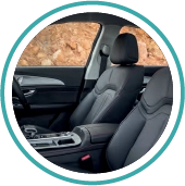 Jetour X70 Plus luxury SUV interior view with driver's cockpit with digital displays