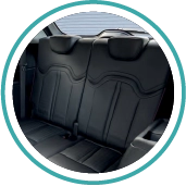 Jetour X70 Plus luxury SUV interior view with luxurious leather seating and red stitching